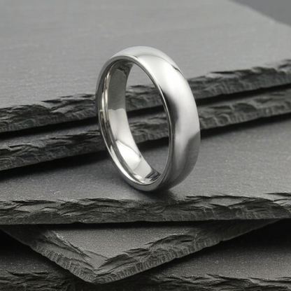 The Crux - 6mm Polished Tungsten Court Ring